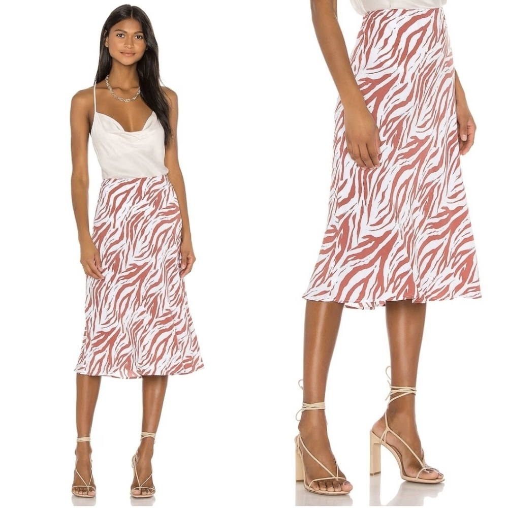 Rails London Zebra Flowy Animal Print Rust White … - image 1